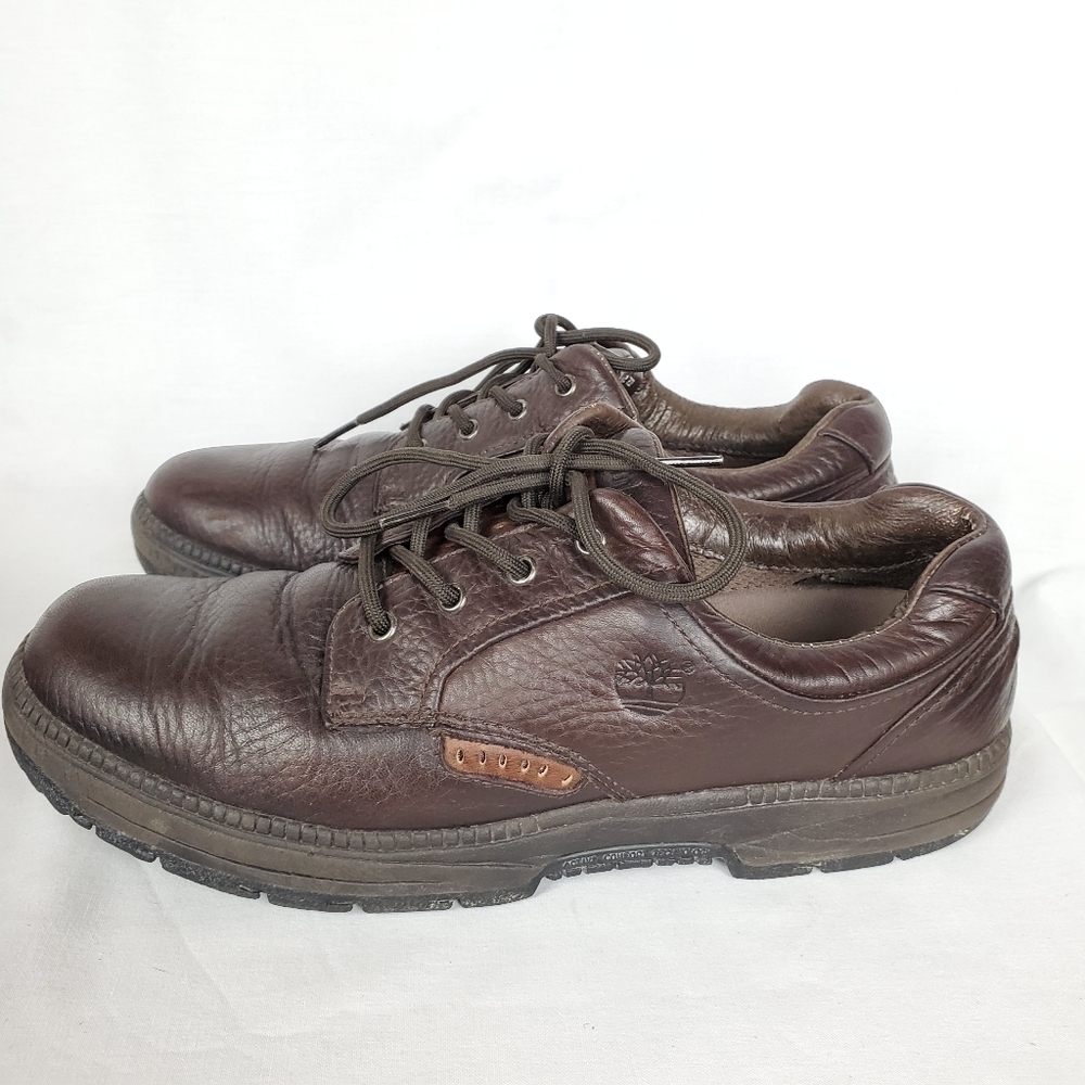 Timberland sz 11 leather lace up shoes rubber sole